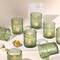 Glass Candle Jars Set of 8 for Making Candles (Green) 2.75"L x 2.75"W x 3.2"H